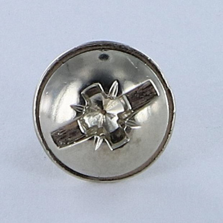 1 x Schroeven Bolkop breed rond Pozi met split M6X10 Nikkelstaal