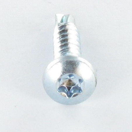 1 x Zelfborende schroef bol cilinderkop 3.9X13 TORX T15 Wit verzinkt staal