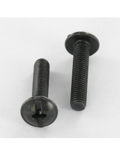 Schroeven Bolkop breed rond Pozi met split M5X30 Zwart...