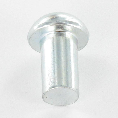 1 x Massieve klinknagel ronde kop 5X50 Wit verzinkt staal