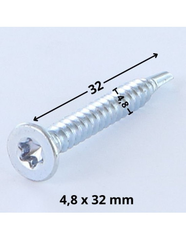 1 x Zelfborende schroef gefreesde kop TORX T25...