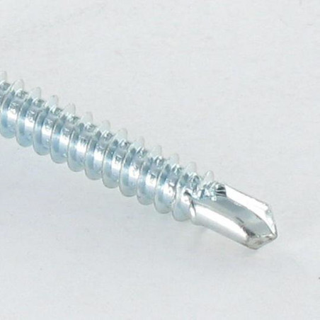 1 x Zelfborende schroef gefreesde kop TORX T25 5.5X45 Wit verzinkt staal SS/CR