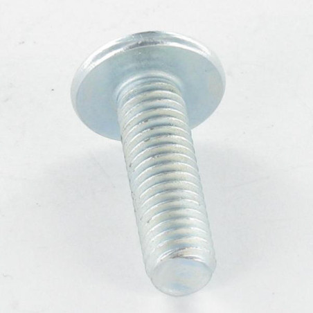 1 x Schroeven Bolkop breed rond Pozi met split M5X45 Wit verzinkt staal