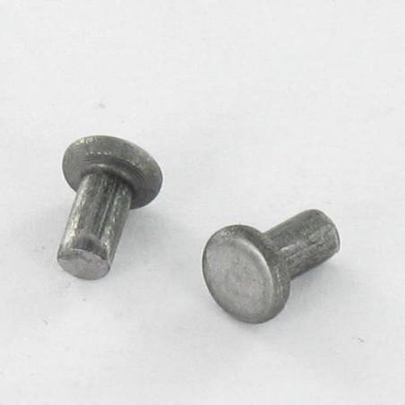 1 x Massieve klinknagel platte kop 3X12 Ruw staal