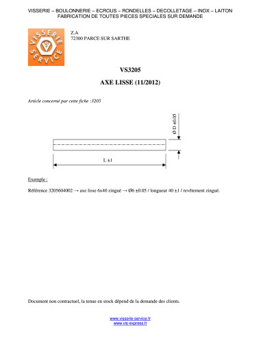 1 x As glad 5X50 Wit verzinkt staal