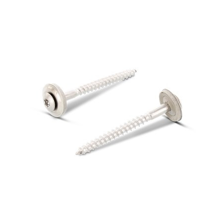 1 x Nokschroef gefreesde bolkop TORX T20 RVS A2 4,5X20 Afdichtingsring met neopreen epdm afdichting 2 stuks