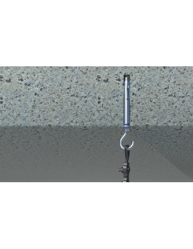 1 x Plug Verankering + Haak boor 10 M8X60 Wit...