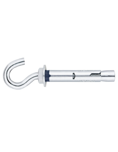 1 x Plug Verankering + Haak boor 12 M10X70 Wit...