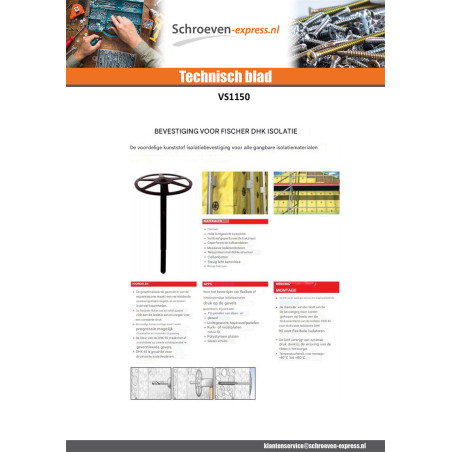 1 x Bevestiging Fischer voor ISOLEREND DHK 160
