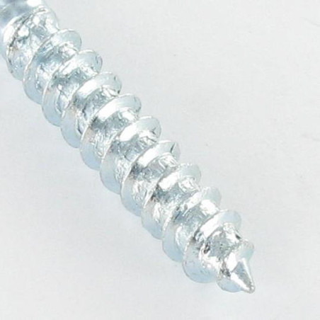 1 x Tapeind uitlaatspruitstuk Fischer STST TORX T25 Wit verzinkt staal 10X60