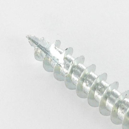 1 x Schroeven HARDWARE HOEKIG cilindrische kop TORX T20 anti-splijtpunt type 17 cut Wit verzinkt staal 5X40