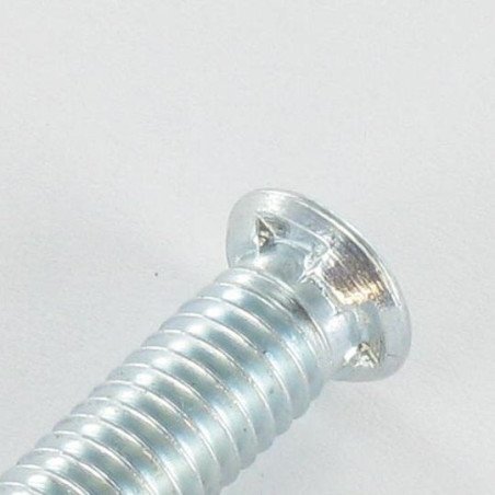1 x Metalen schroeven gefreesde kop kartel M6X15 kopdiameter 8.5 Wit verzinkt staal