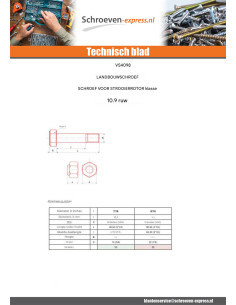 Schroeven ROTOR ROER 9/19X3"1/2 klasse 10.9 Ruw staal 2