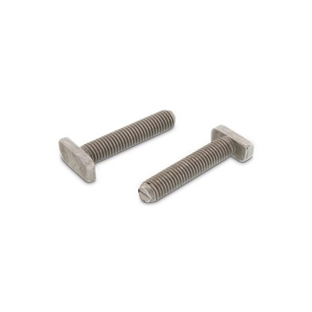 1 x Metalen schroeven hamerkop 10x10x4,5 M10X20 A4 RVS voor 28/15 profielen