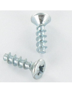 PVC-schroeven gefreesde bolkop Pozi 3X10 Wit verzinkt...