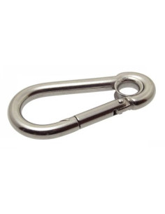 Karabijnhaak met oog A4 RVS diameter 6