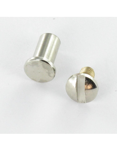 1 x Schroeven Hulsmoer M4 Messing nikkel voor...