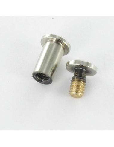 1 x Schroeven Hulsmoer M4 Messing nikkel voor...