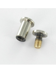 Schroeven Hulsmoer M4 Messing nikkel voor Aanspannen 70... 2