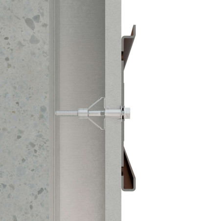 1 x Metalen muurplug voor gipsplaten met Metalen schroeven zeskantboutenTH M8X73 Wit verzinkt staal
