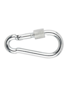 Karabijnhaak diameter Kabel 9 Wit verzinkt staal