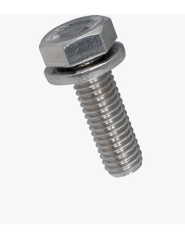 1 x Metalen schroeven zeskantkop TH volledige...