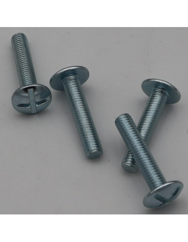 1 x Zakje 4 Metalen schroeven Bolkop breed rond...