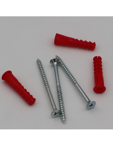 1 x KIT 3 Plug rood 9X39 met 3 Agglo houtschroeven