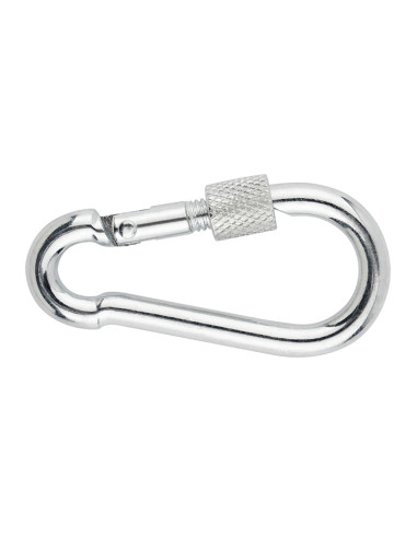 1 x Karabijnhaak diameter Kabel 12 Wit verzinkt...