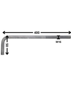 Schroefduim metalen lange lengte M16X400 bedraad op 150... 2