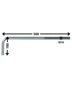 Schroefduim metalen lange lengte M16X500 bedraad op 150... 2