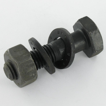 10 x Bout (verkocht met moer) grote weerstand M27X80 2 Sluitring Klasse 8.8 Ruw staal