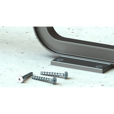 1 x Betonschroeven gefreesde kop TORX 8x80 Wit verzinkt staal