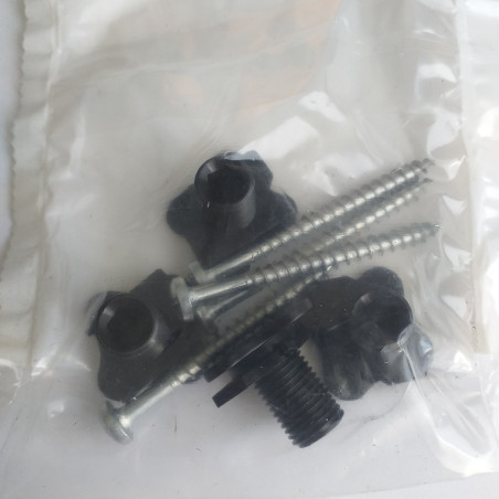1 x Zakje van 4 Schroeven cilindrische kop 5X60 met 4 Moer Nylon
