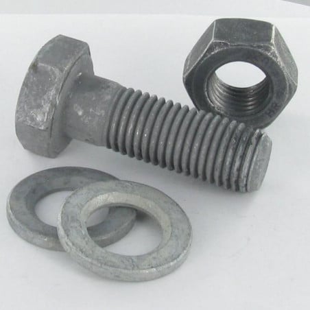 50 x Bout (verkocht met moer) grote weerstand M14X60 2 Sluitring klasse 10.9 hoge corrosiebestendigheid Thermisch verzinkt