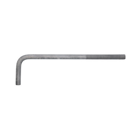 1 x Schroefduim metalen lange lengte M24X600 bedraad op 150 hoge corrosiebestendigheid Thermisch verzinkt staal