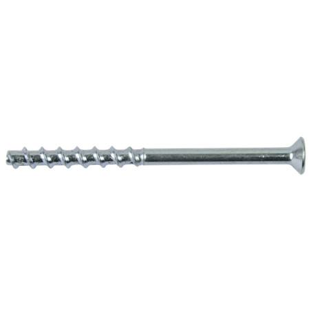 1 x Betonschroeven gefreesde kop TORX 5X50 Wit verzinkt staal