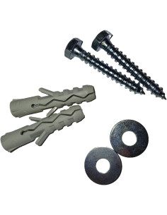 KIT 2 Houtdraadbouten 6X40 MET2 Sluitring en 2 Plug