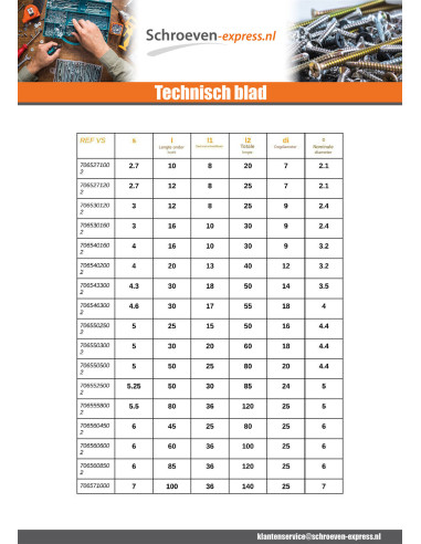 1 x Haak KAST 2.7X12 bedraad op 8 totale lengte...