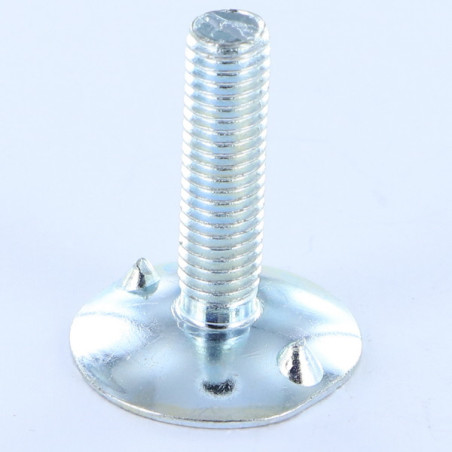1 x Metalen schroeven gefreesde kop M8X30 bedraad op 20 2 NICOTS Wit verzinkt staal Klasse 6.8