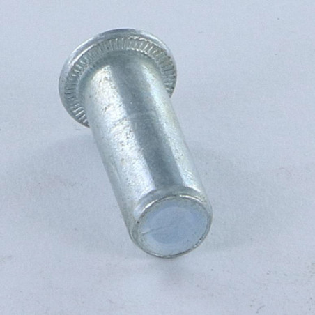 1 x Blindklinkmoer platte kop Bolkopmoer M4X16.5 ACPB 25 Wit verzinkt staal