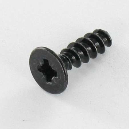 1 x PVC-schroeven gefreesde kop Pozi PZ7 4X14 Zwart gegalvaniseerd staal