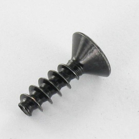 1 x PVC-schroeven gefreesde kop Pozi PZ7 4X14 Zwart gegalvaniseerd staal