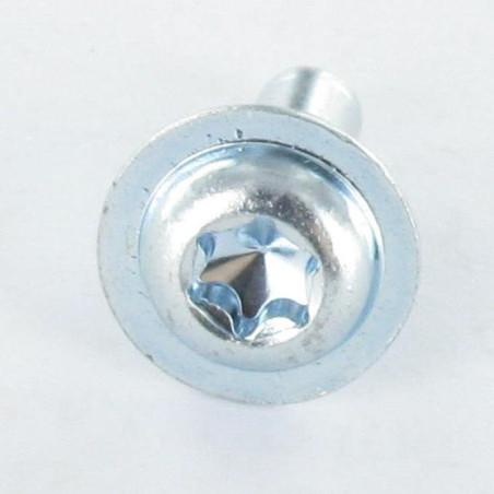 1 x Metalen schroeven brede ronde kop TORX T10 M3X5 kopdiameter 8 dikte 2.4 Wit verzinkt staal microschroeven