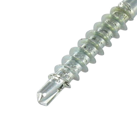 1 x Schroeven medium gefreesde kop kartel TORX T20 4X30 bedraad op 21 Wit verzinkt staal