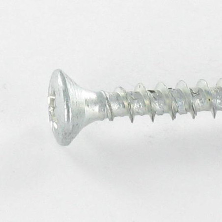 1 x Agglo houtschroeven gefreesde bolkop Pozi 4X16 Wit verzinkt staal
