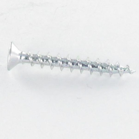 1 x PVC-schroeven gefreesde bolkop phillips 4.3X55 Wit verzinkt staal RAL8003