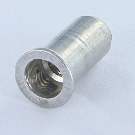1 x Blindklinkmoer platte kop Bolkopmoer M4X16.5 ALPB 25 Aluminium