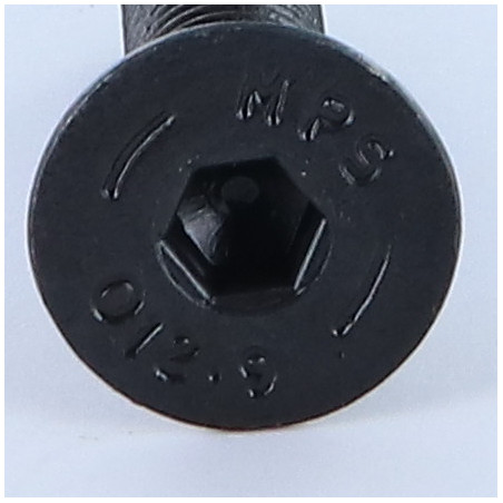 1 x Metalen schroeven FHC verzonken kop met zeskant print M10X40 Klasse 12.9 sleutel van 6 Ruw staal
