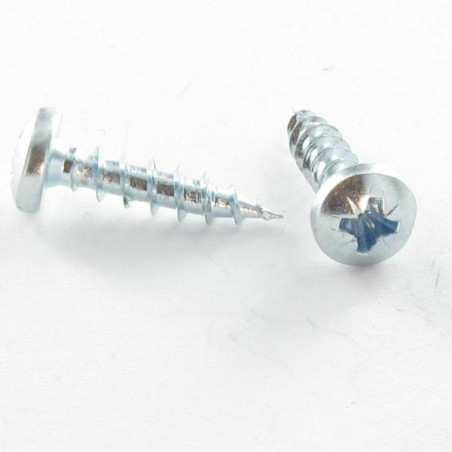 1 x Agglo houtschroeven PREMIUM ronde kop Pozi PZ7 4X35 Wit verzinkt staal